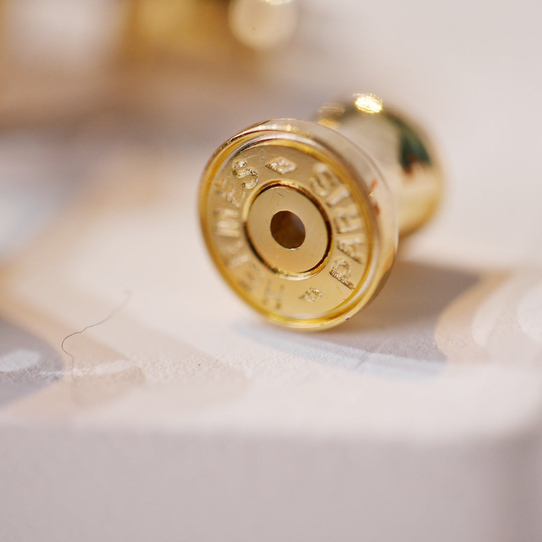 ¡®AuraJewelry¡¯MINI POP H GOLD EARRINGS GREY