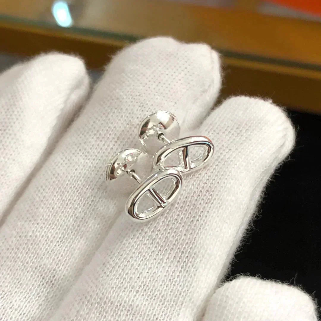¡®AuraJewelry¡¯CHAINE SMALL EARRINGS GOLD AND SILVER