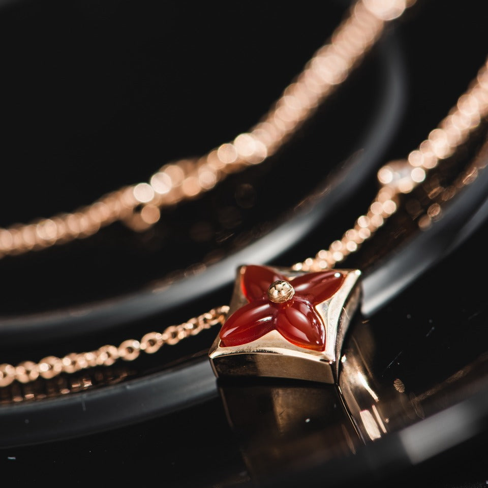 ¡®AuraJewelry¡¯STAR NECKLACE PINK GOLD 1 DIAMOND