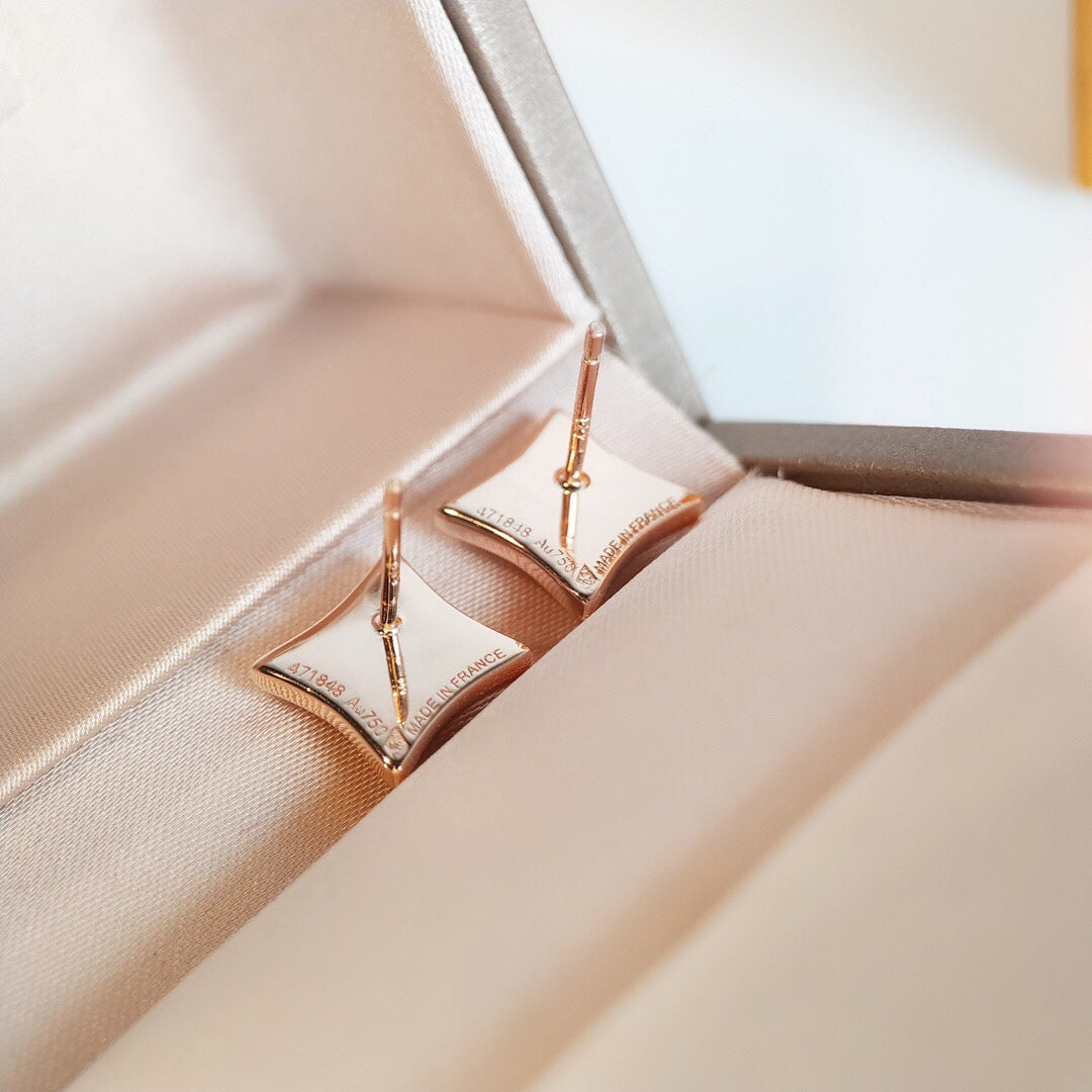 ¡®AuraJewelry¡¯STAR MOP PINK GOLD EARRINGS