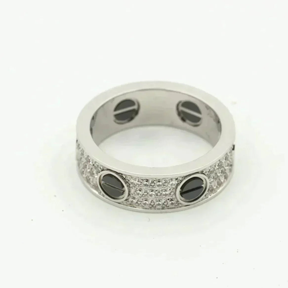 ¡®AuraJewelry¡¯LOVE RING 5.5MM DIAMONDS PAVED CERAMIC