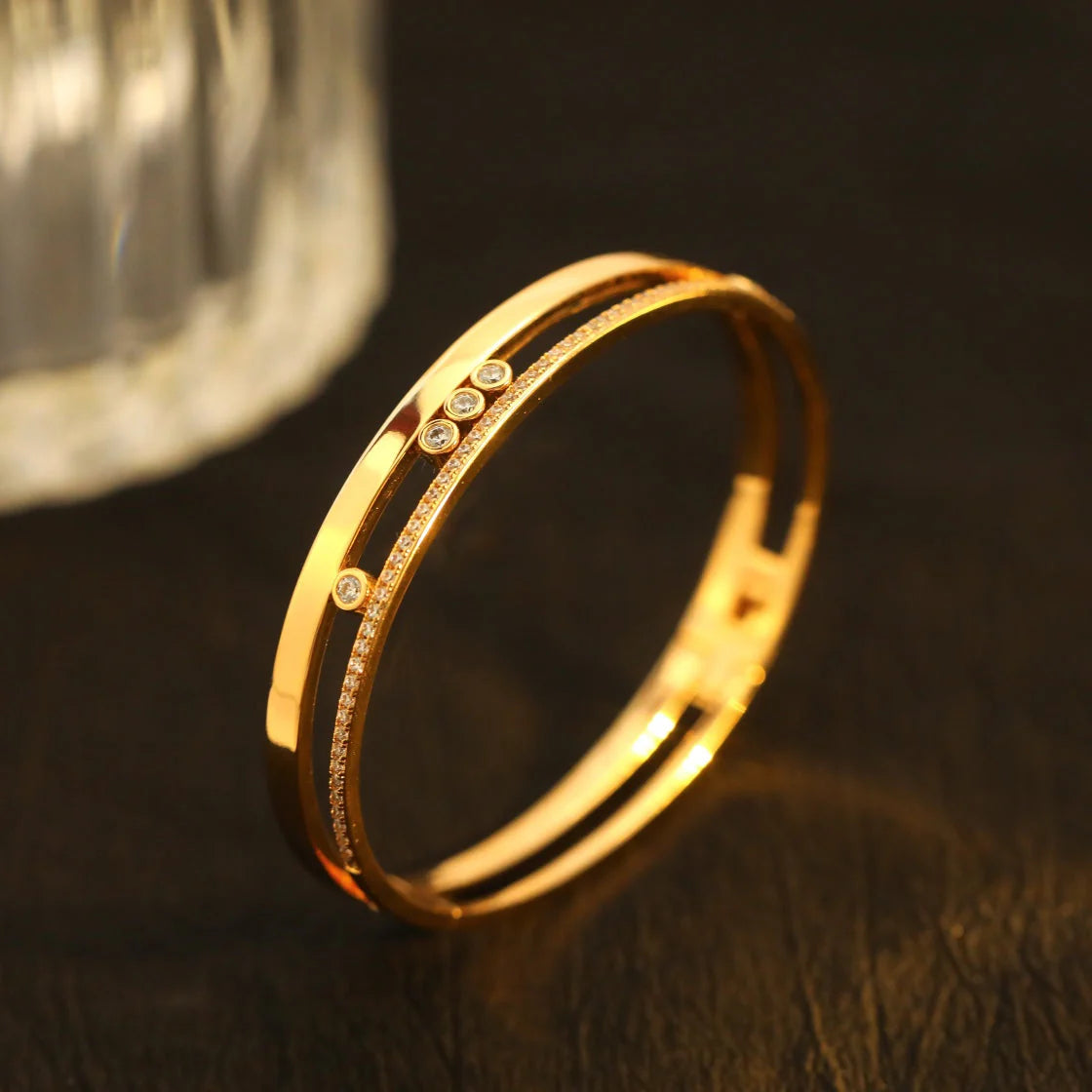 [AuraJewelry]Move Romane Diamond Bangle Bracelet