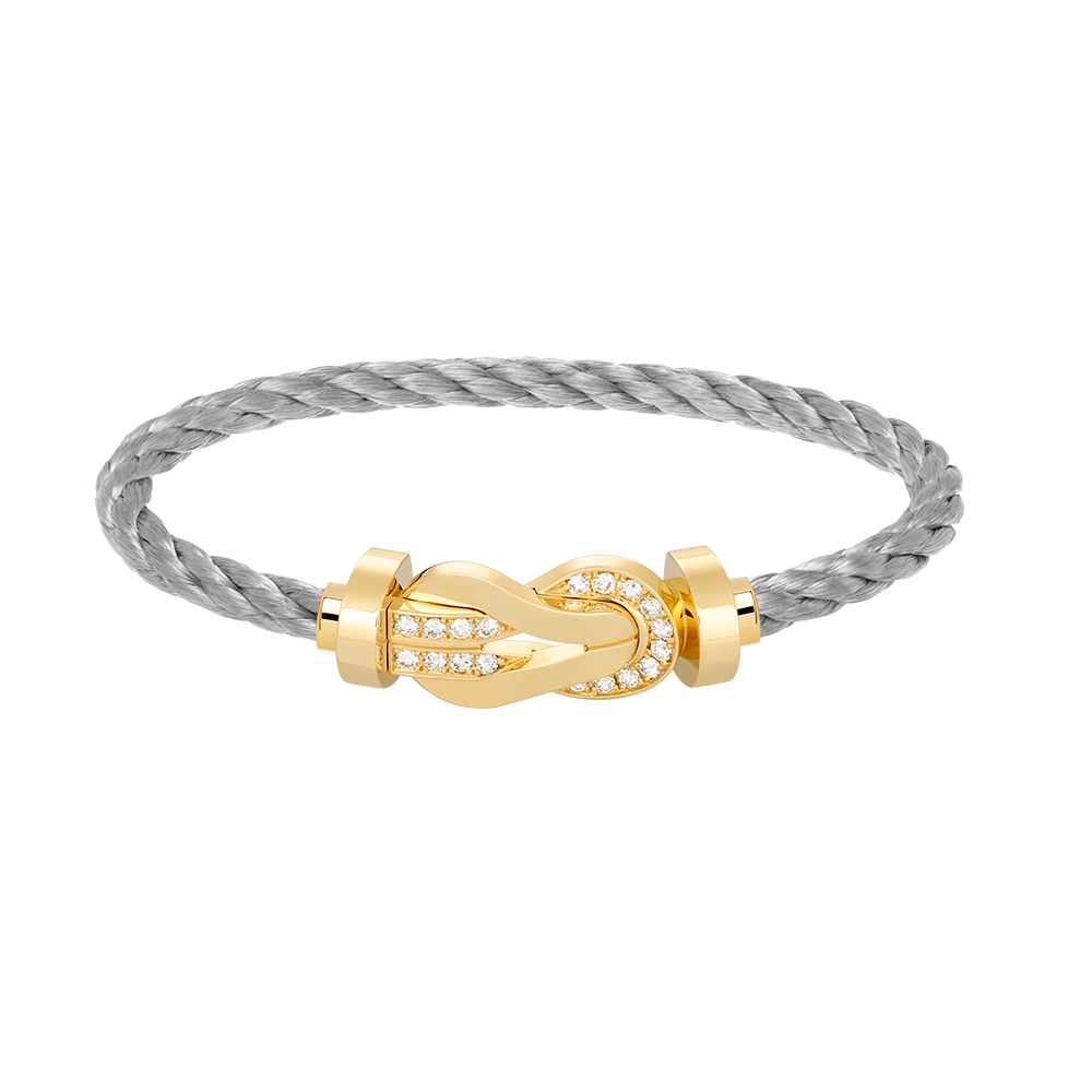 ¡®AuraJewelry¡¯CHANCE LARGE 8 FIGURE BUCKLE HALF DIAMOND BRACELET GOLD