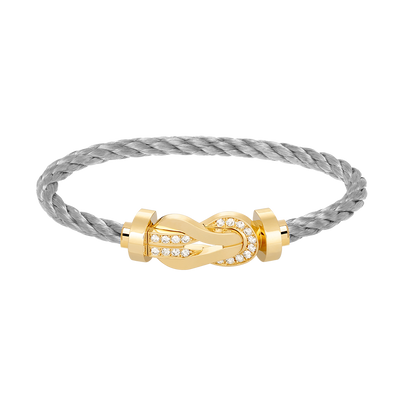 ¡®AuraJewelry¡¯CHANCE LARGE 8 FIGURE BUCKLE HALF DIAMOND BRACELET GOLD