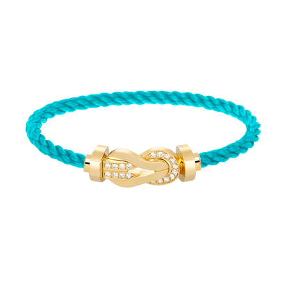 ¡®AuraJewelry¡¯CHANCE LARGE 8 FIGURE BUCKLE HALF DIAMOND BRACELET GOLD