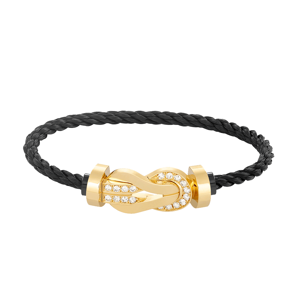 ¡®AuraJewelry¡¯CHANCE LARGE 8 FIGURE BUCKLE HALF DIAMOND BRACELET GOLD