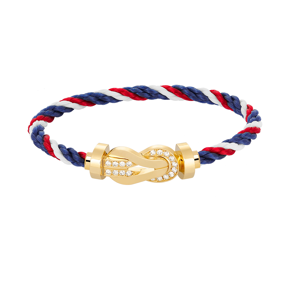 ¡®AuraJewelry¡¯CHANCE LARGE 8 FIGURE BUCKLE HALF DIAMOND BRACELET GOLD