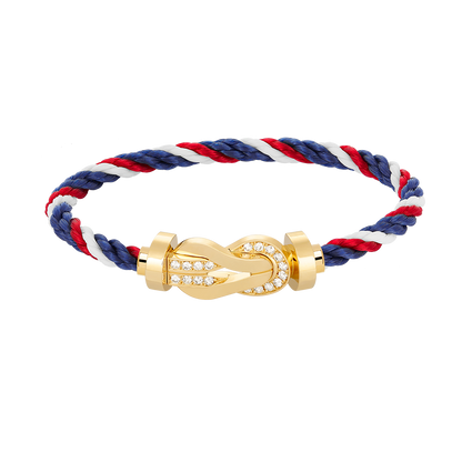 ¡®AuraJewelry¡¯CHANCE LARGE 8 FIGURE BUCKLE HALF DIAMOND BRACELET GOLD