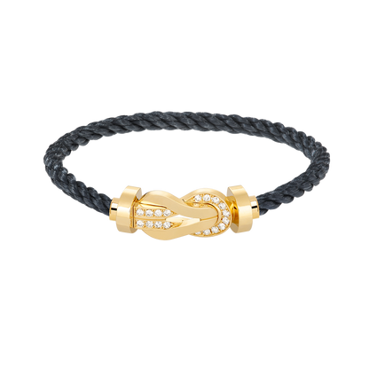 ¡®AuraJewelry¡¯CHANCE LARGE 8 FIGURE BUCKLE HALF DIAMOND BRACELET GOLD