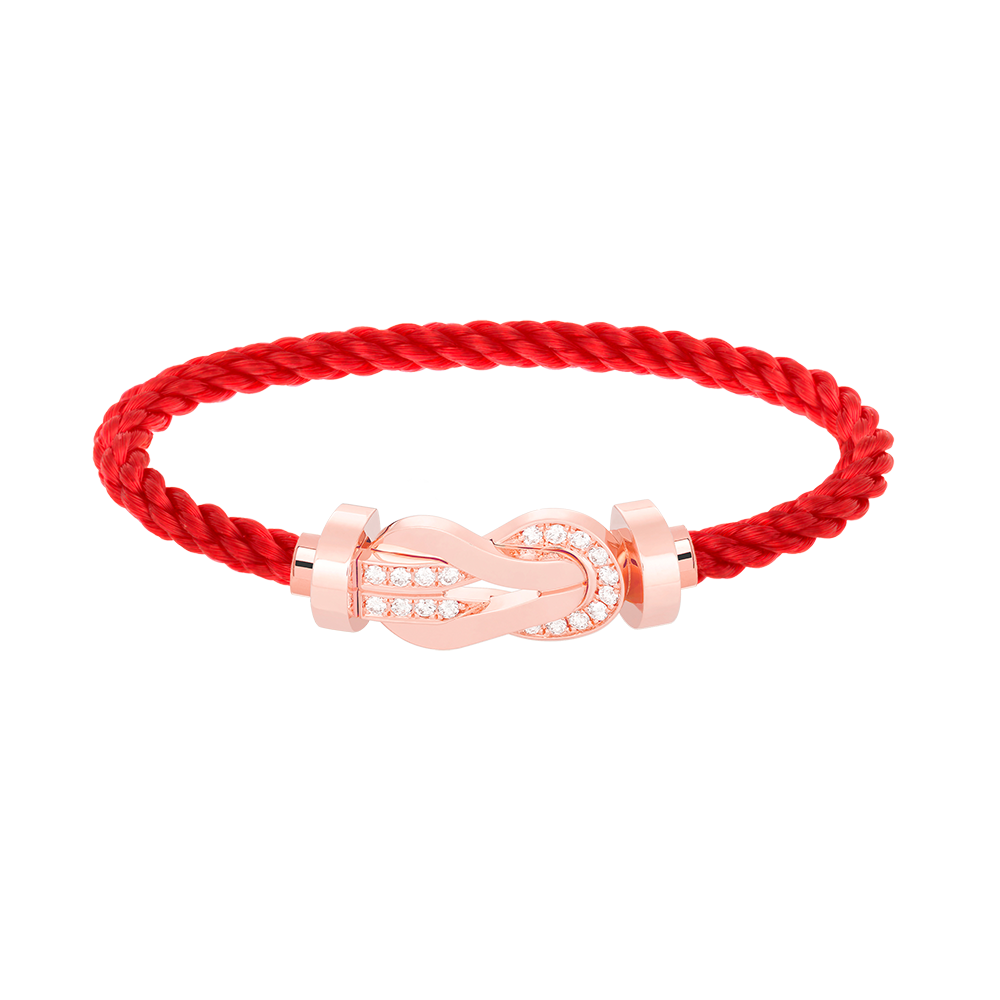 ¡®AuraJewelry¡¯CHANCE LARGE 8 FIGURE BUCKLE HALF DIAMOND BRACELET ROSE GOLD