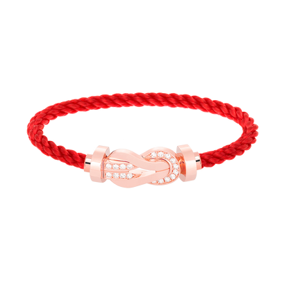 ¡®AuraJewelry¡¯CHANCE LARGE 8 FIGURE BUCKLE HALF DIAMOND BRACELET ROSE GOLD