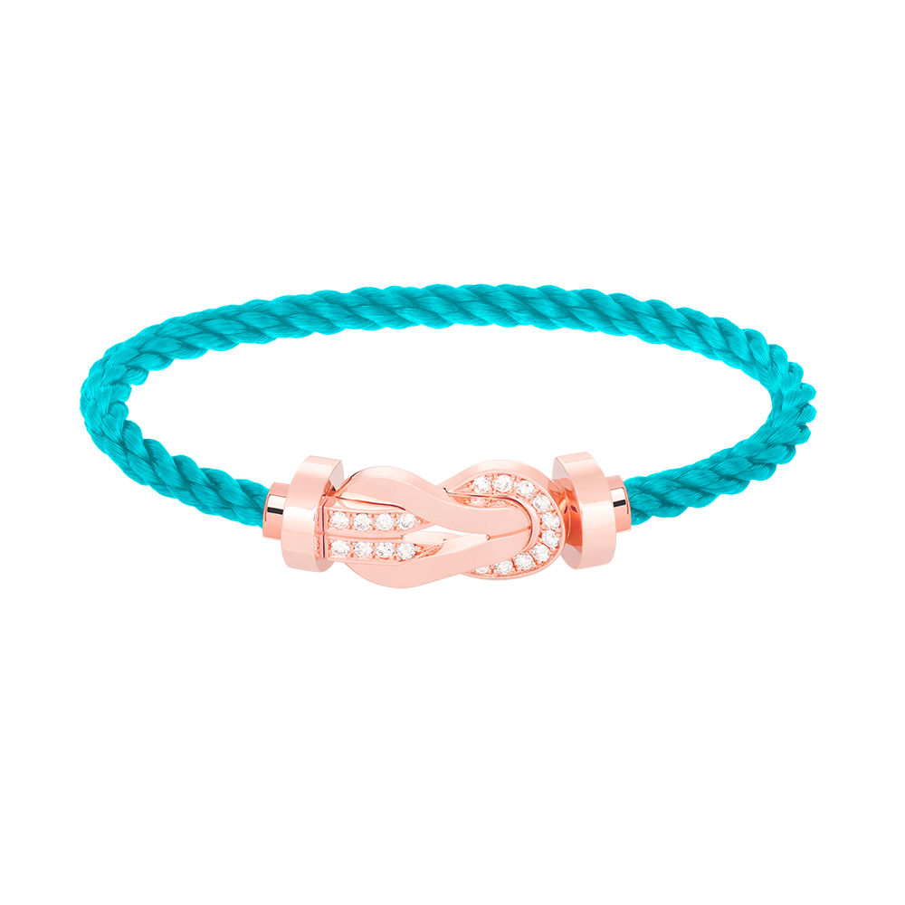 ¡®AuraJewelry¡¯CHANCE LARGE 8 FIGURE BUCKLE HALF DIAMOND BRACELET ROSE GOLD