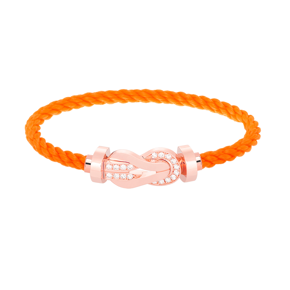 ¡®AuraJewelry¡¯CHANCE LARGE 8 FIGURE BUCKLE HALF DIAMOND BRACELET ROSE GOLD