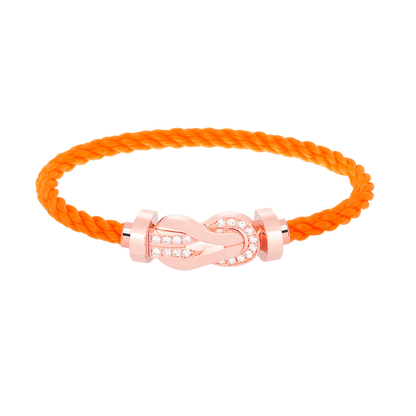 ¡®AuraJewelry¡¯CHANCE LARGE 8 FIGURE BUCKLE HALF DIAMOND BRACELET ROSE GOLD