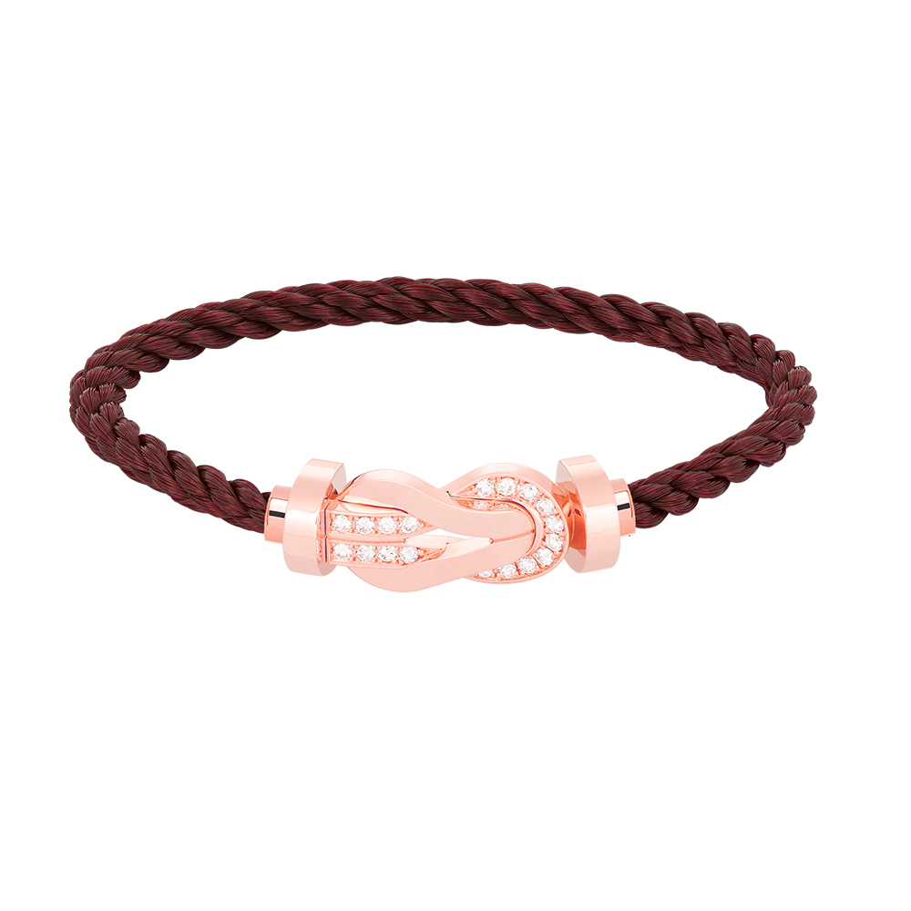 ¡®AuraJewelry¡¯CHANCE LARGE 8 FIGURE BUCKLE HALF DIAMOND BRACELET ROSE GOLD