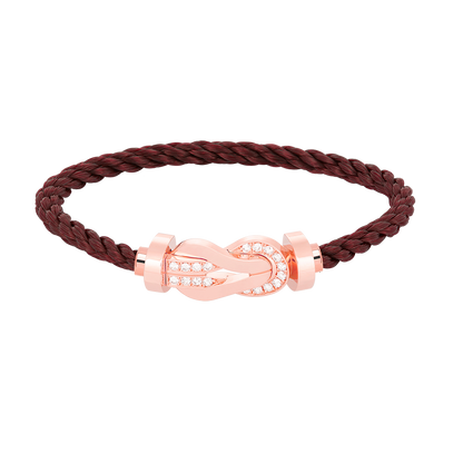 ¡®AuraJewelry¡¯CHANCE LARGE 8 FIGURE BUCKLE HALF DIAMOND BRACELET ROSE GOLD