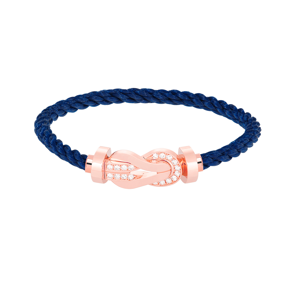 ¡®AuraJewelry¡¯CHANCE LARGE 8 FIGURE BUCKLE HALF DIAMOND BRACELET ROSE GOLD