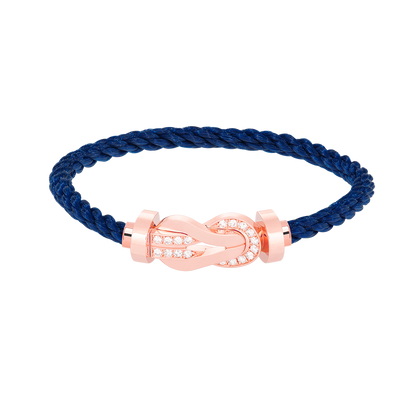 ¡®AuraJewelry¡¯CHANCE LARGE 8 FIGURE BUCKLE HALF DIAMOND BRACELET ROSE GOLD