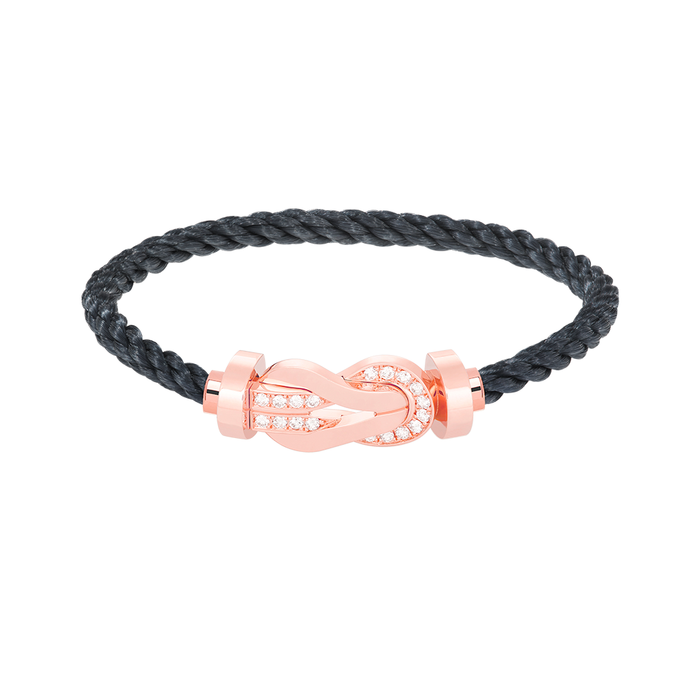 ¡®AuraJewelry¡¯CHANCE LARGE 8 FIGURE BUCKLE HALF DIAMOND BRACELET ROSE GOLD