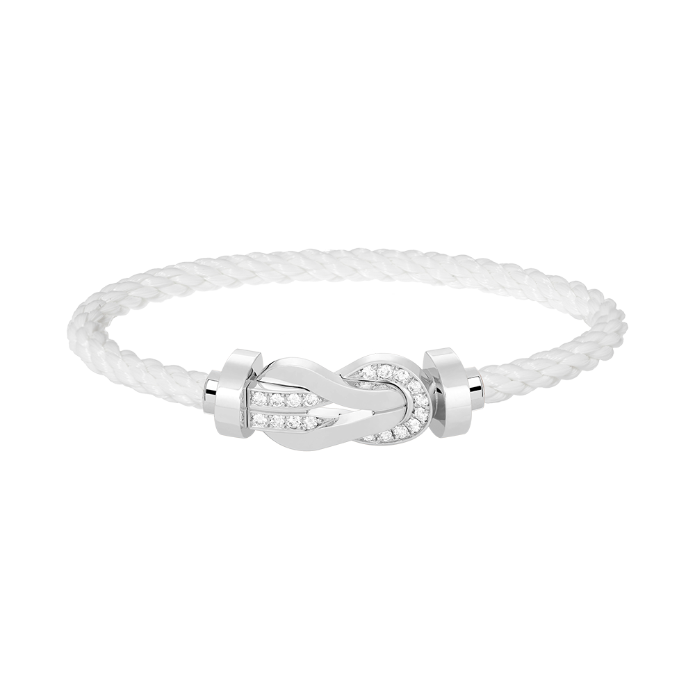 ¡®AuraJewelry¡¯CHANCE LARGE 8 FIGURE BUCKLE HALF DIAMOND BRACELET SILVER