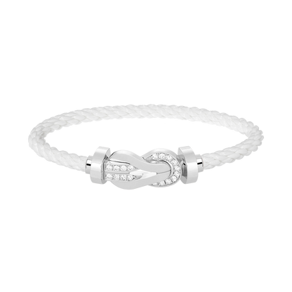 ¡®AuraJewelry¡¯CHANCE LARGE 8 FIGURE BUCKLE HALF DIAMOND BRACELET SILVER