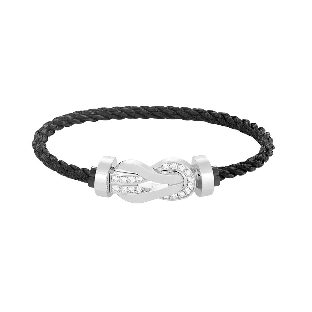 ¡®AuraJewelry¡¯CHANCE LARGE 8 FIGURE BUCKLE HALF DIAMOND BRACELET SILVER