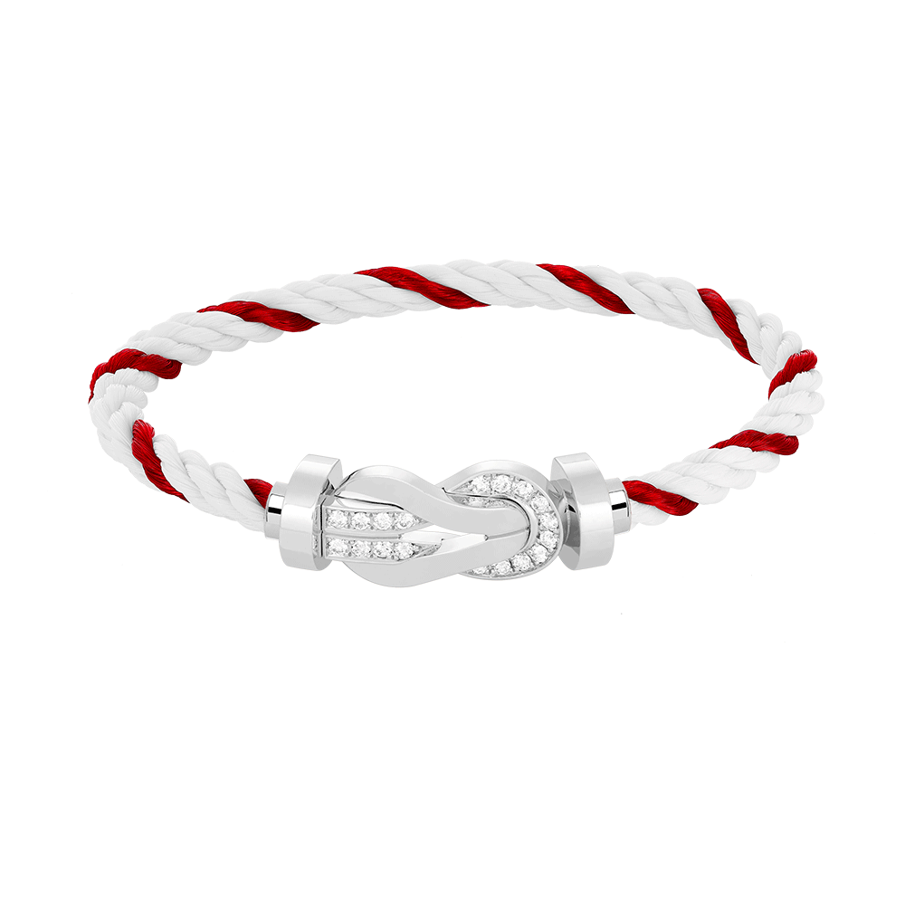 ¡®AuraJewelry¡¯CHANCE LARGE 8 FIGURE BUCKLE HALF DIAMOND BRACELET SILVER