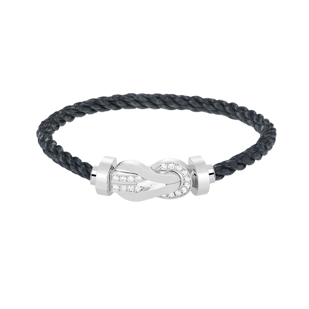 ¡®AuraJewelry¡¯CHANCE LARGE 8 FIGURE BUCKLE HALF DIAMOND BRACELET SILVER