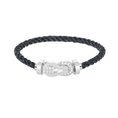 ¡®AuraJewelry¡¯CHANCE LARGE 8 FIGURE BUCKLE HALF DIAMOND BRACELET SILVER