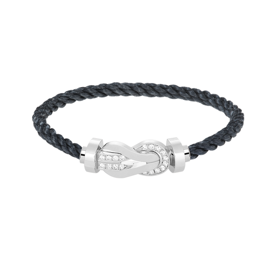 ¡®AuraJewelry¡¯CHANCE LARGE 8 FIGURE BUCKLE HALF DIAMOND BRACELET SILVER