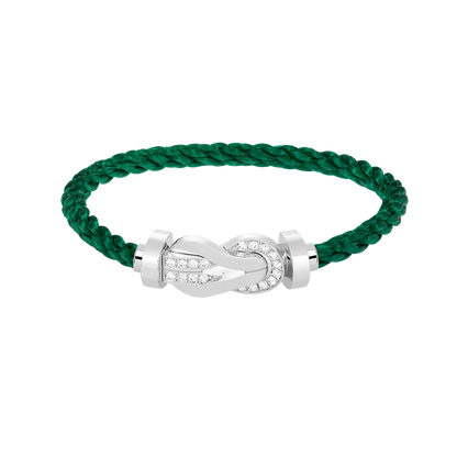 ¡®AuraJewelry¡¯CHANCE LARGE 8 FIGURE BUCKLE HALF DIAMOND BRACELET SILVER