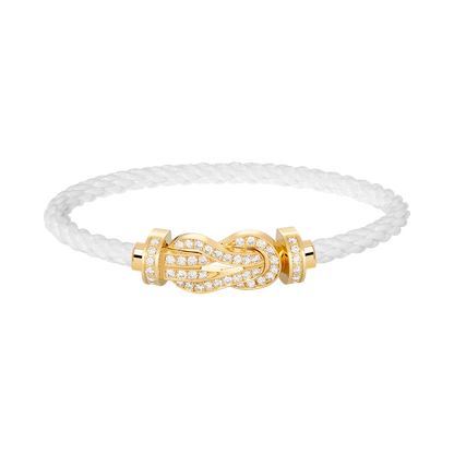 ¡®AuraJewelry¡¯CHANCE LARGE 8 FIGURE BUCKLE FULLDIAMOND BRACELET GOLD