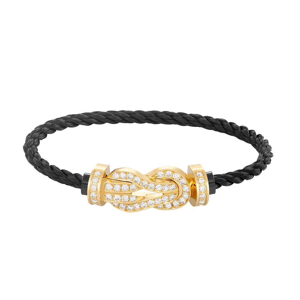 ¡®AuraJewelry¡¯CHANCE LARGE 8 FIGURE BUCKLE FULLDIAMOND BRACELET GOLD