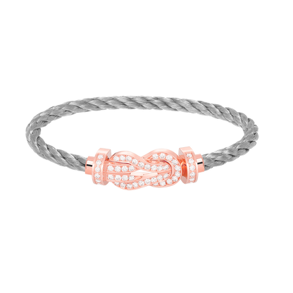 ¡®AuraJewelry¡¯CHANCE LARGE 8 FIGURE BUCKLE FULL DIAMOND BRACELET ROSE GOLD