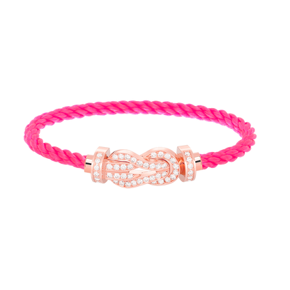 ¡®AuraJewelry¡¯CHANCE LARGE 8 FIGURE BUCKLE FULL DIAMOND BRACELET ROSE GOLD