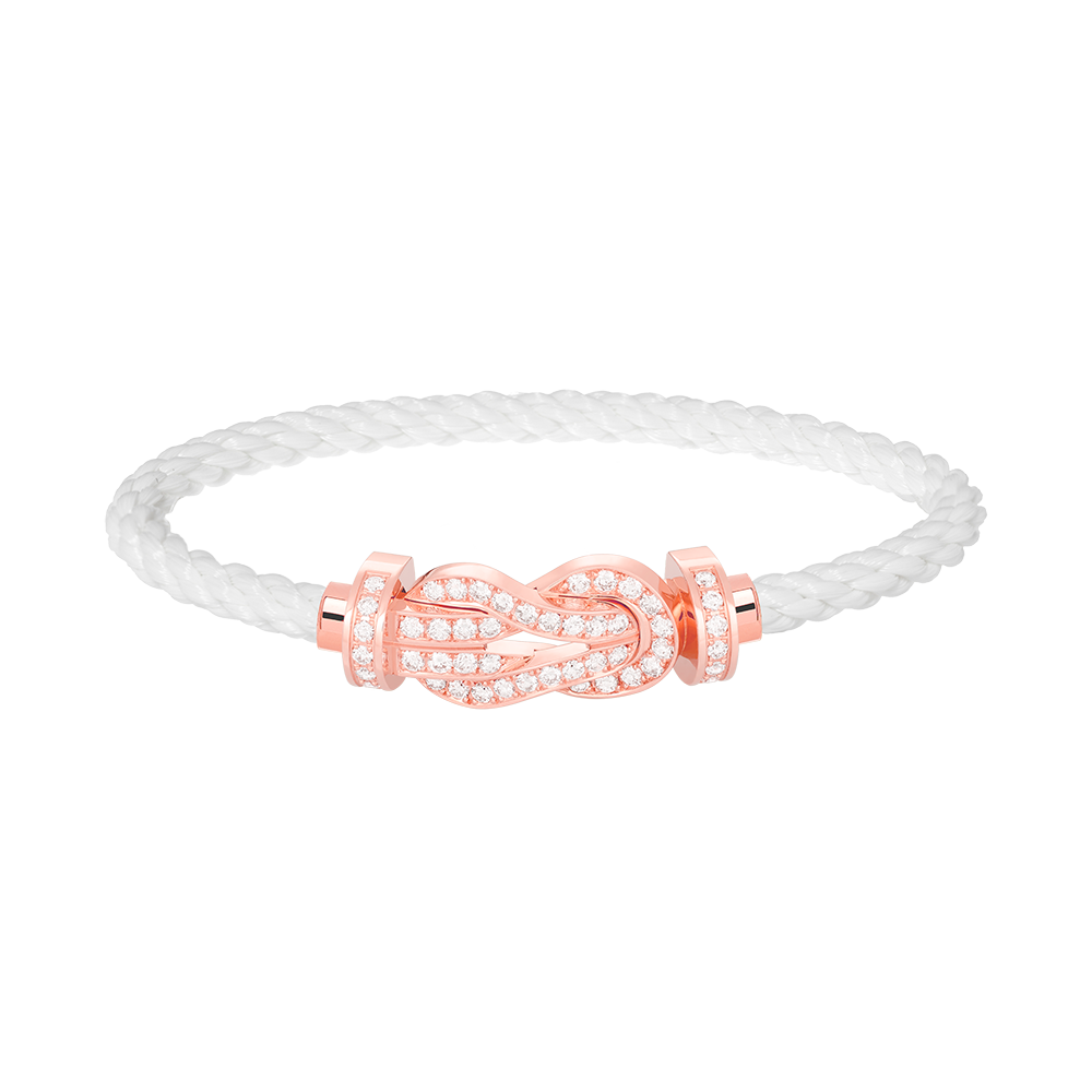 ¡®AuraJewelry¡¯CHANCE LARGE 8 FIGURE BUCKLE FULL DIAMOND BRACELET ROSE GOLD