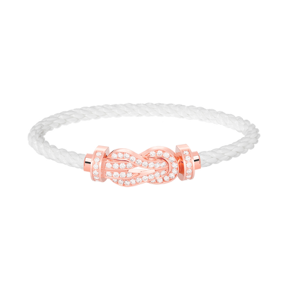 ¡®AuraJewelry¡¯CHANCE LARGE 8 FIGURE BUCKLE FULL DIAMOND BRACELET ROSE GOLD