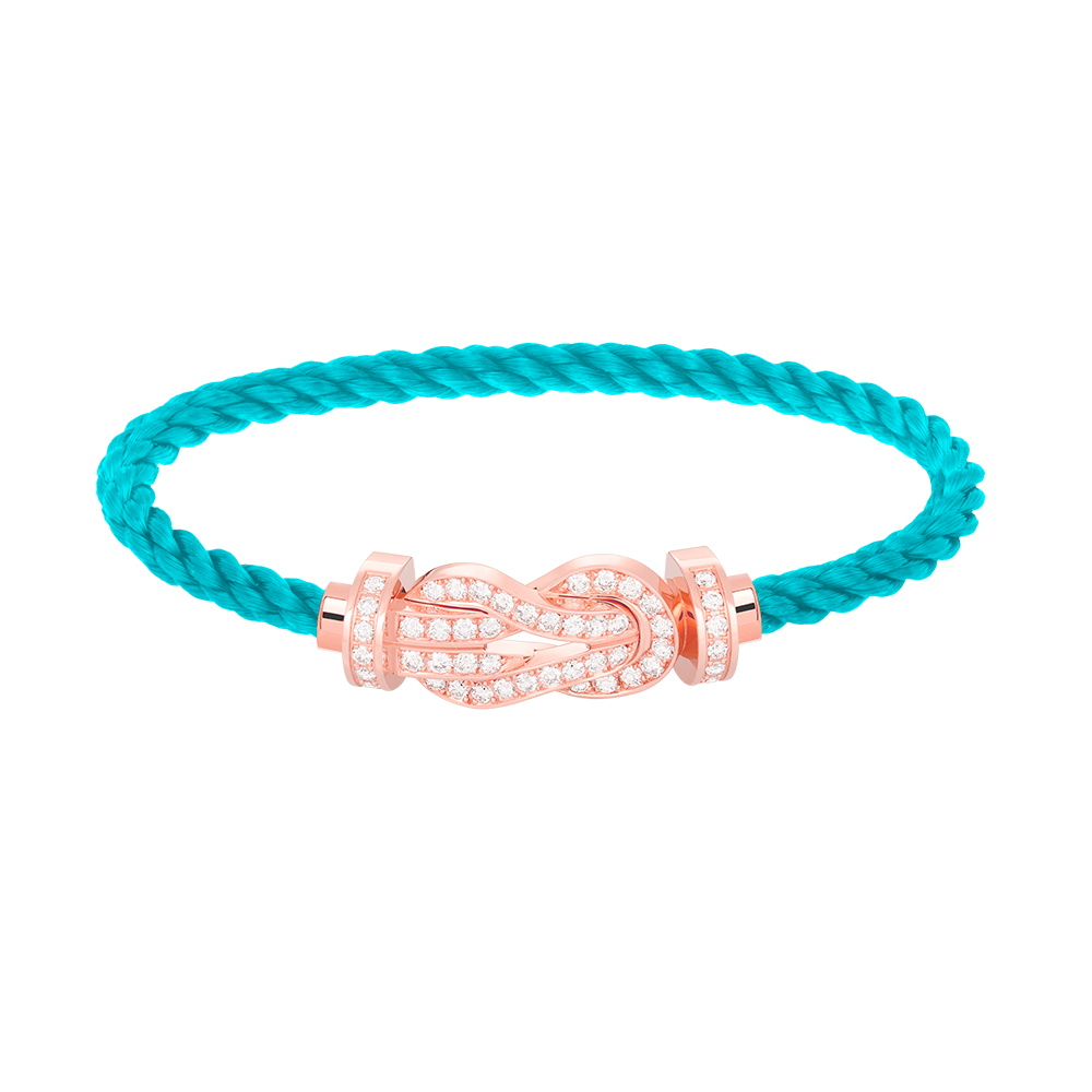 ¡®AuraJewelry¡¯CHANCE LARGE 8 FIGURE BUCKLE FULL DIAMOND BRACELET ROSE GOLD