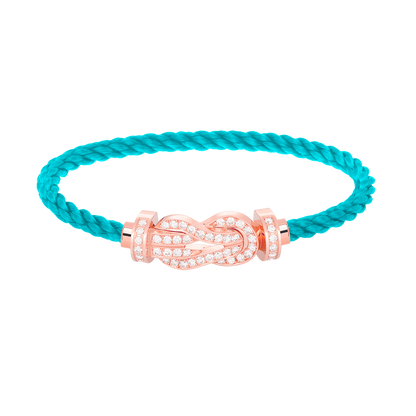 ¡®AuraJewelry¡¯CHANCE LARGE 8 FIGURE BUCKLE FULL DIAMOND BRACELET ROSE GOLD