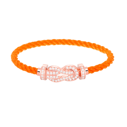¡®AuraJewelry¡¯CHANCE LARGE 8 FIGURE BUCKLE FULL DIAMOND BRACELET ROSE GOLD