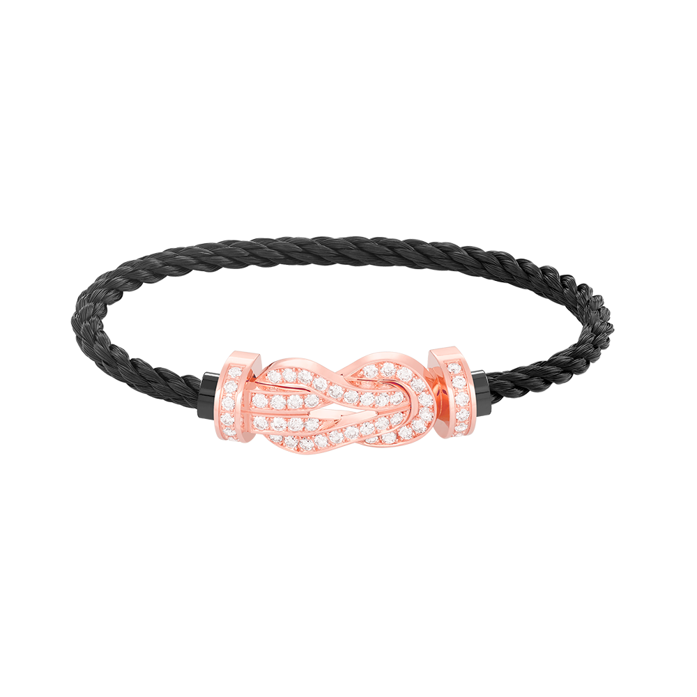 ¡®AuraJewelry¡¯CHANCE LARGE 8 FIGURE BUCKLE FULL DIAMOND BRACELET ROSE GOLD