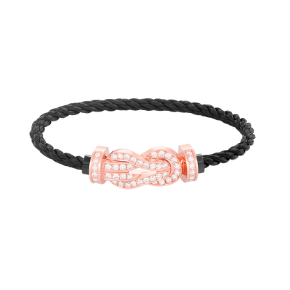 ¡®AuraJewelry¡¯CHANCE LARGE 8 FIGURE BUCKLE FULL DIAMOND BRACELET ROSE GOLD