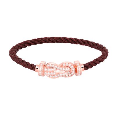 ¡®AuraJewelry¡¯CHANCE LARGE 8 FIGURE BUCKLE FULL DIAMOND BRACELET ROSE GOLD