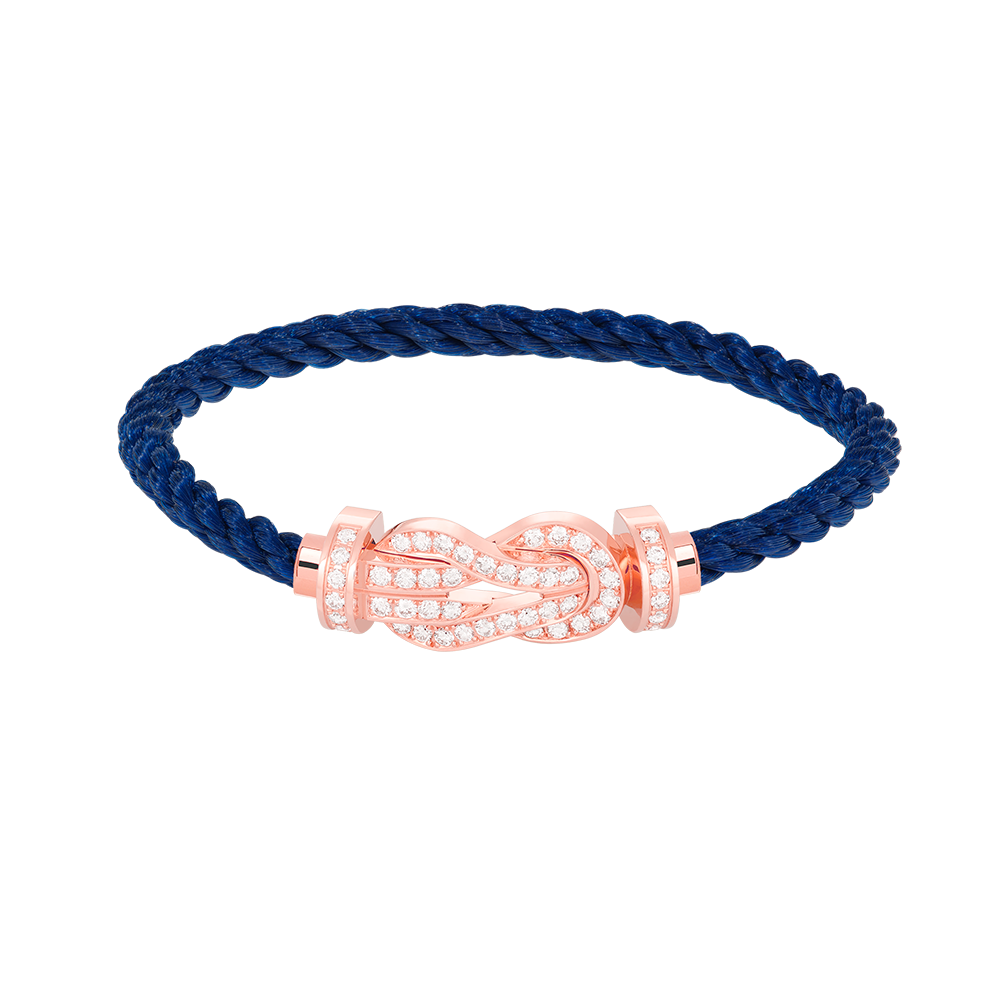 ¡®AuraJewelry¡¯CHANCE LARGE 8 FIGURE BUCKLE FULL DIAMOND BRACELET ROSE GOLD