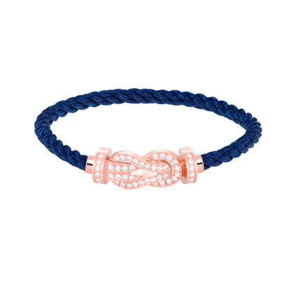 ¡®AuraJewelry¡¯CHANCE LARGE 8 FIGURE BUCKLE FULL DIAMOND BRACELET ROSE GOLD