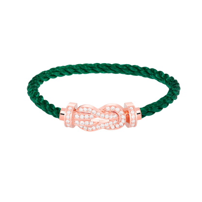 ¡®AuraJewelry¡¯CHANCE LARGE 8 FIGURE BUCKLE FULL DIAMOND BRACELET ROSE GOLD