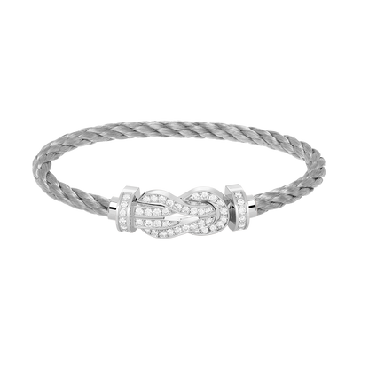 ¡®AuraJewelry¡¯CHANCE LARGE 8 FIGURE BUCKLE FULL DIAMOND BRACELET SILVER