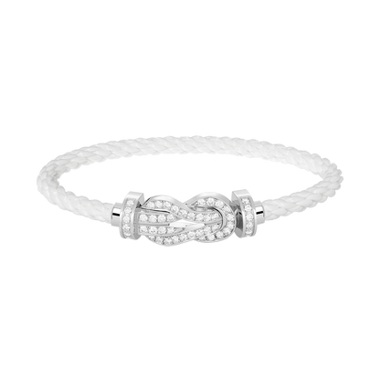 ¡®AuraJewelry¡¯CHANCE LARGE 8 FIGURE BUCKLE FULL DIAMOND BRACELET SILVER