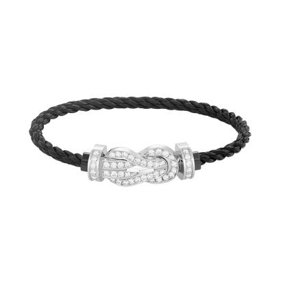 ¡®AuraJewelry¡¯CHANCE LARGE 8 FIGURE BUCKLE FULL DIAMOND BRACELET SILVER