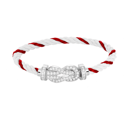¡®AuraJewelry¡¯CHANCE LARGE 8 FIGURE BUCKLE FULL DIAMOND BRACELET SILVER